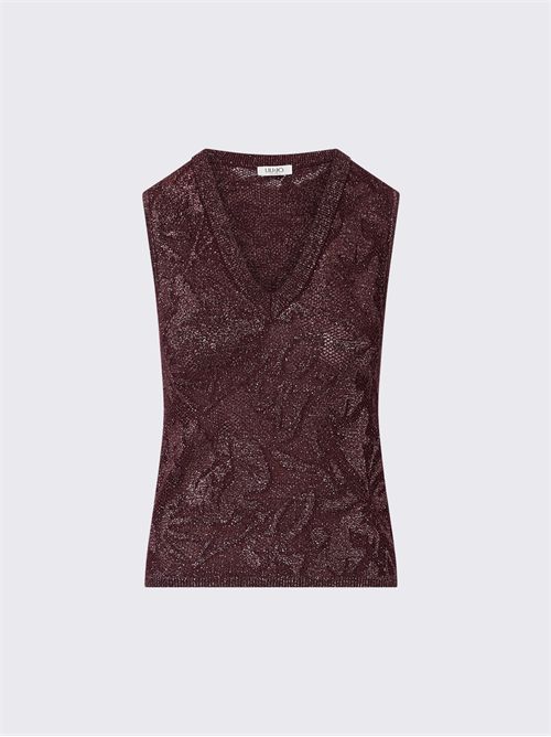 Top in pizzo lamé LIU JO | WF6097MA26S/X0786